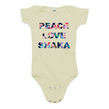 Peace Love Shaka Tropical Organic Onesie